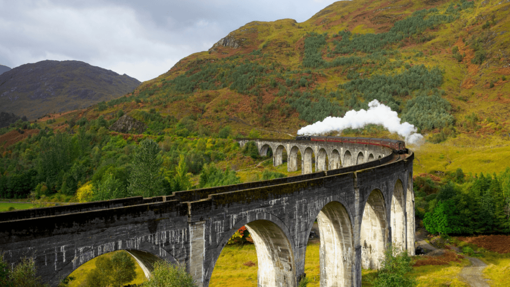 Train travelling in scotland