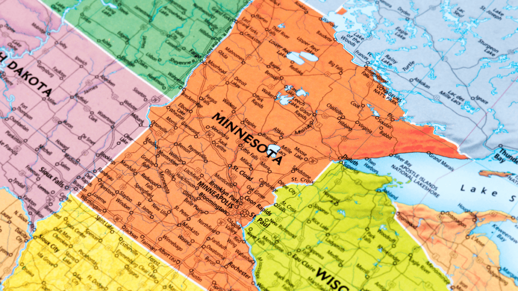 minnesota on map