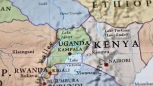 Uganda on map