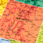 new mexico shown on a map