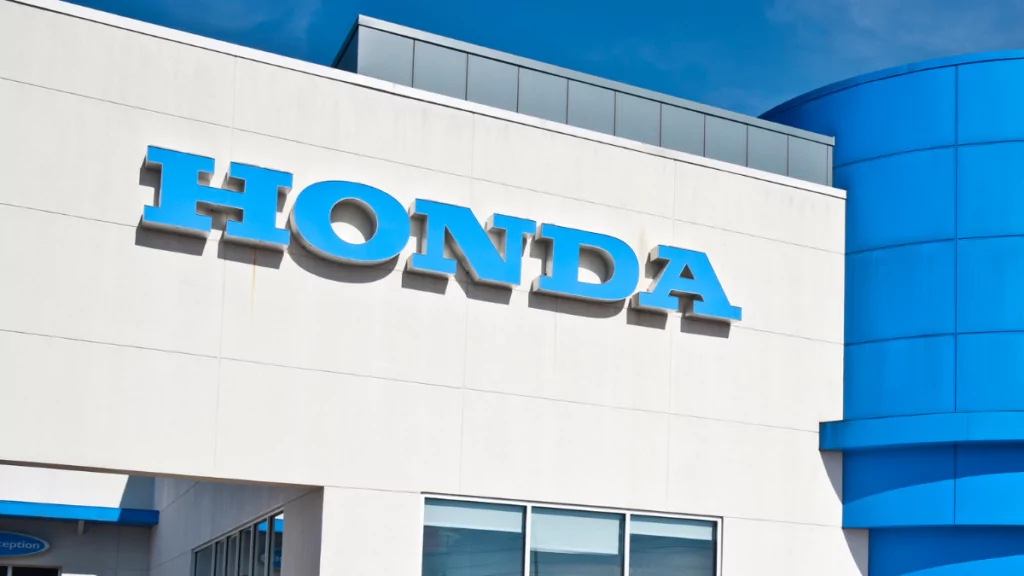 honda logo on building