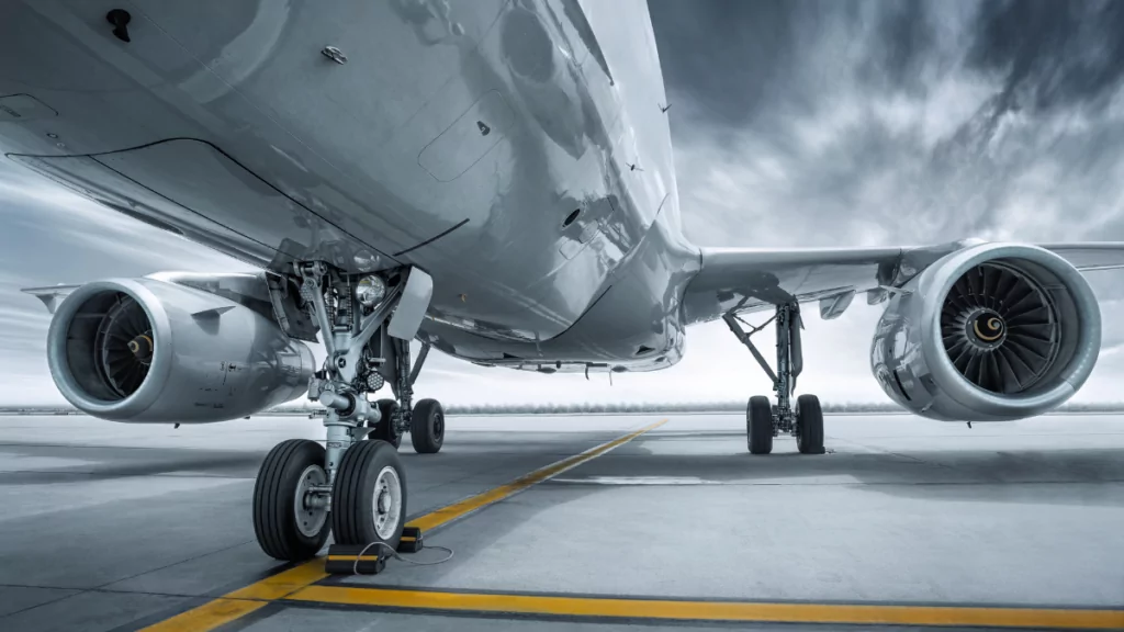 plane on runway