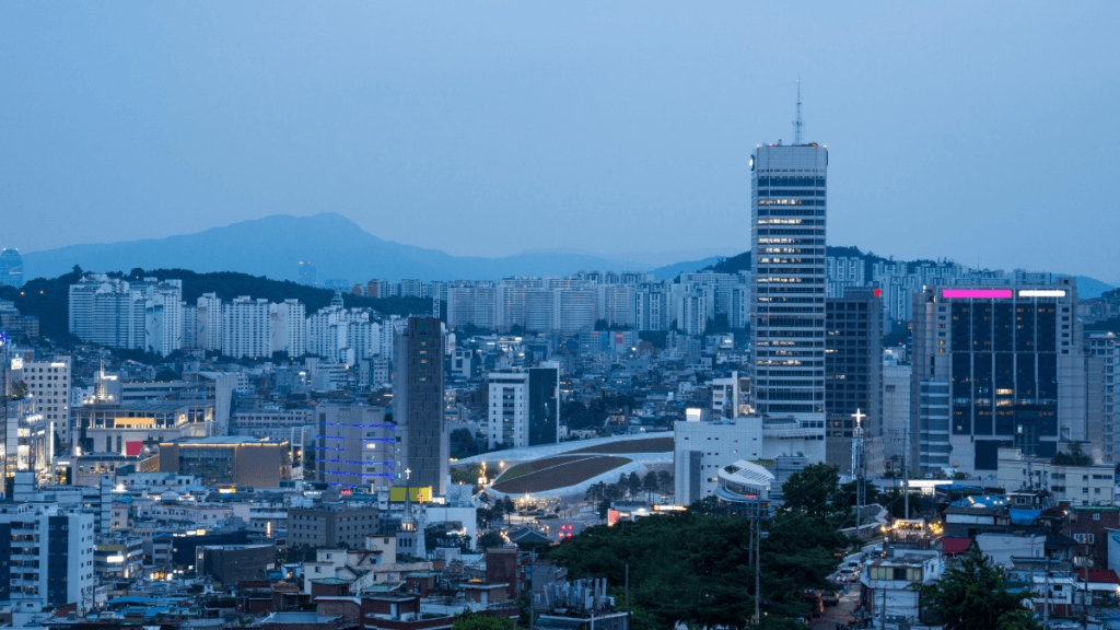 Skyline view of Jongno-gu, Seoul, South Korea