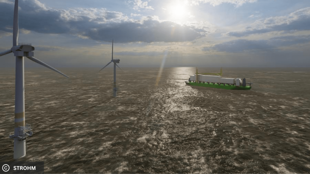 mock-up picture of the offshore green hydrogen project
