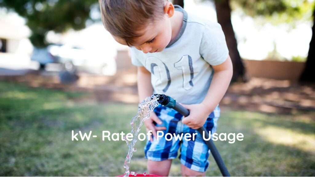 WHAT IS THE DEFINITION OF kW.  Like the flow of water, kW is the rate of power flow.