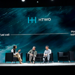 Jay Chang and Chang Hwan Kim present hydrogen energy solutions of Hyundai Motor at CES 2024.